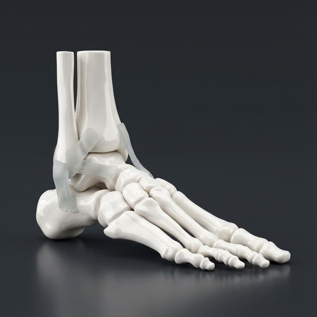 Ankle joint anatomy visualization