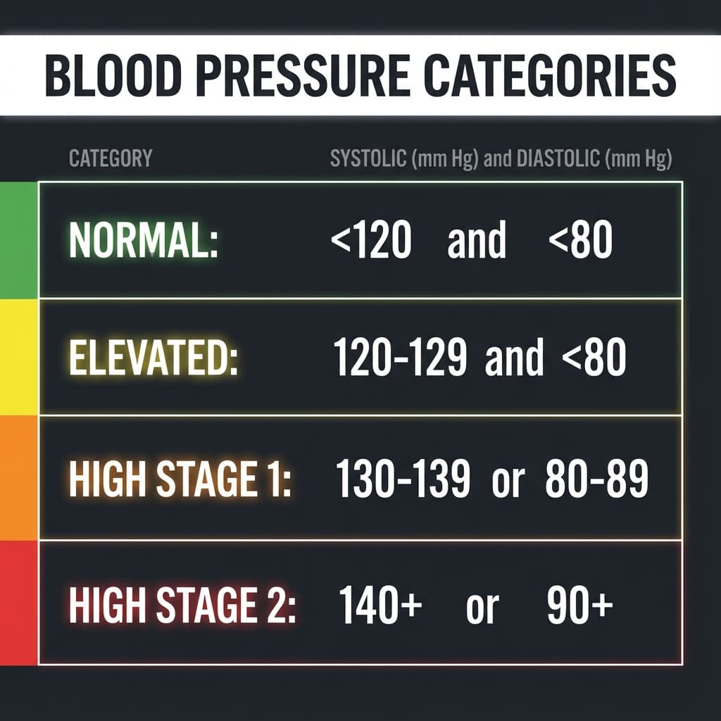 Blood Pressure Categories Chart