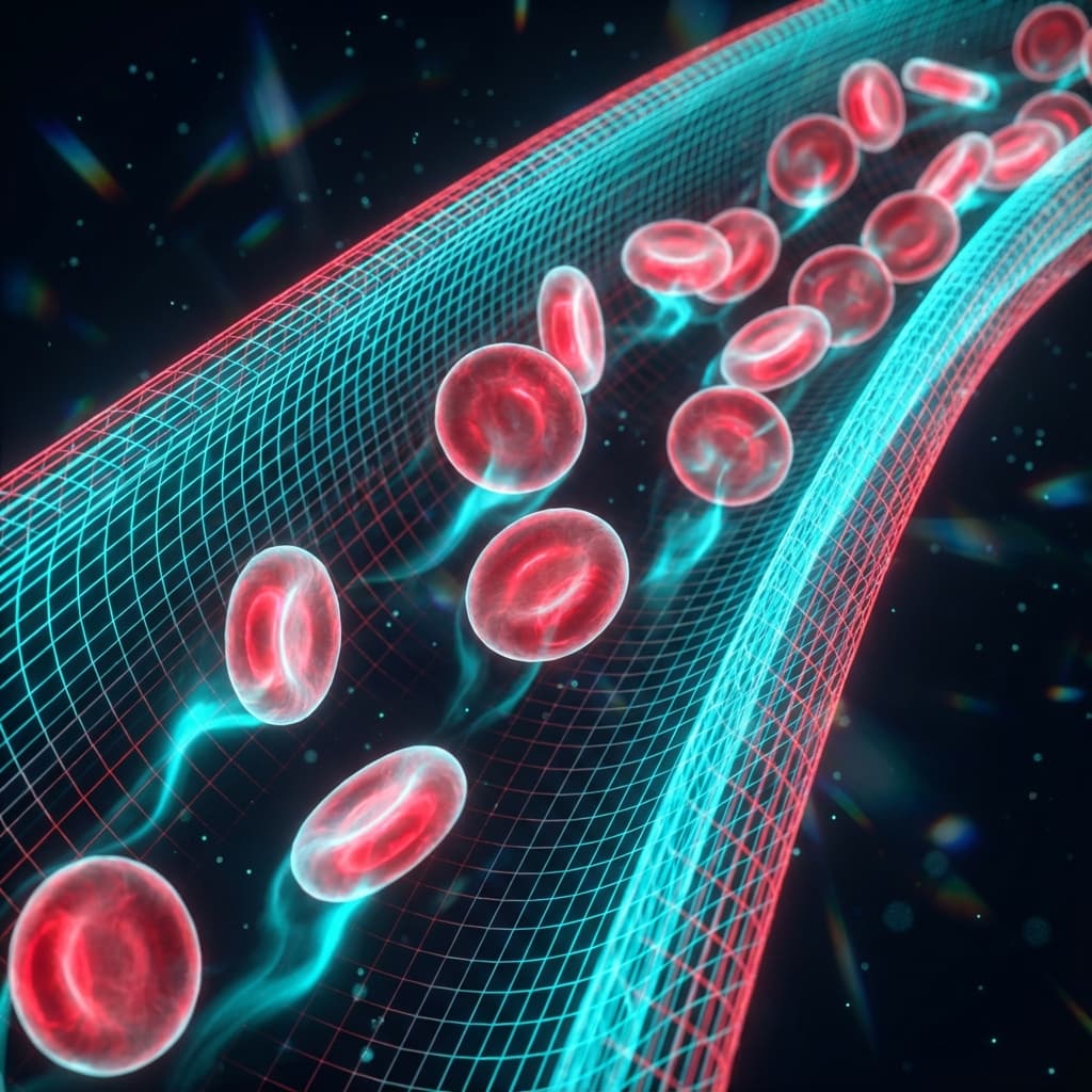 3D visualization of blood flow in an artery