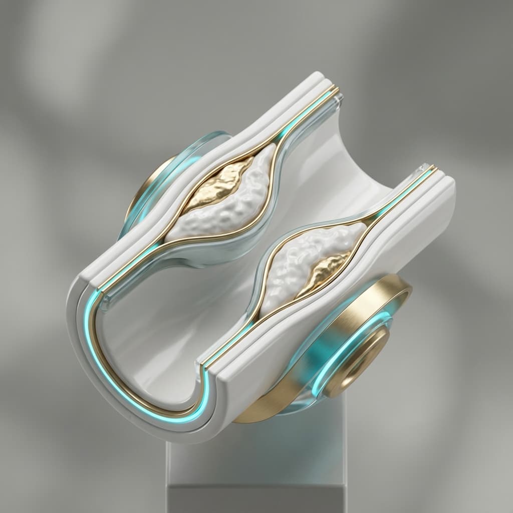 Abstract medical visualization of cholesterol buildup