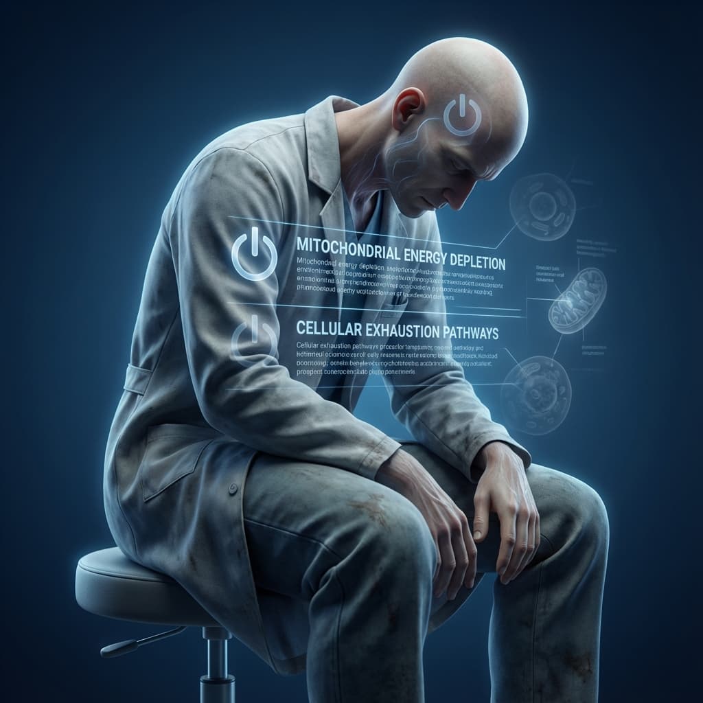 Abstract visualization of energy depletion